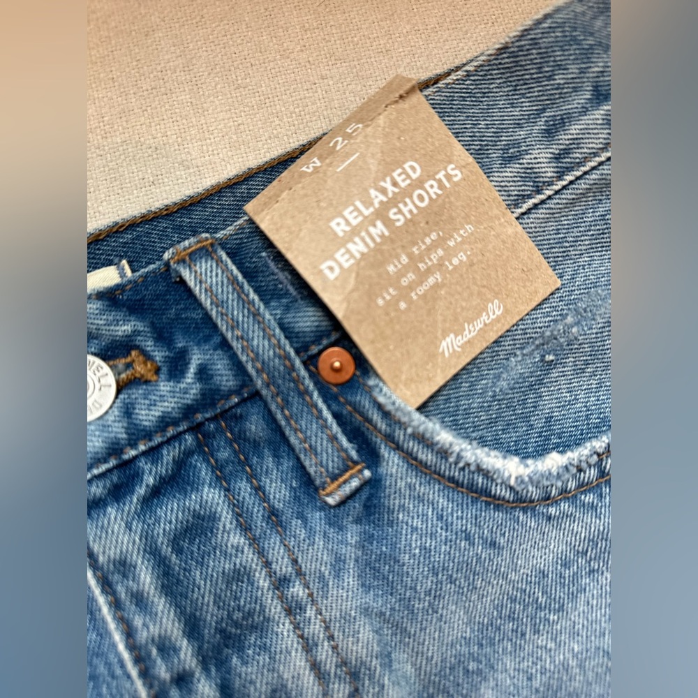 Madewell denim jean shorts - size 25 - new with tags